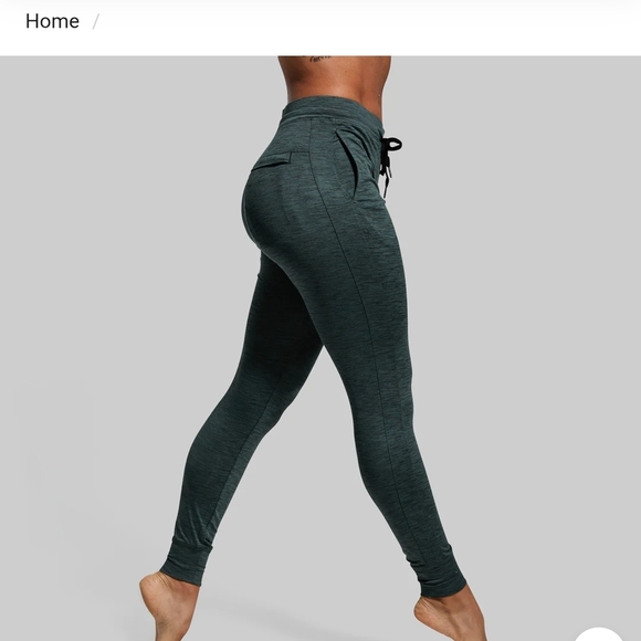 EUC Born Primitive Women's Rest Day Joggers In Evergreen. Pockets & Drawstring - Picture 3 of 4